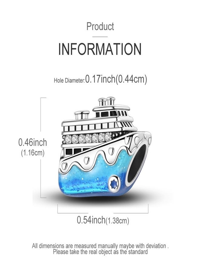 NARMO Ocean Themed Charms for Bracelets 925 Sterling Silver Blue Cruise Charms for Bracelets - Image 4